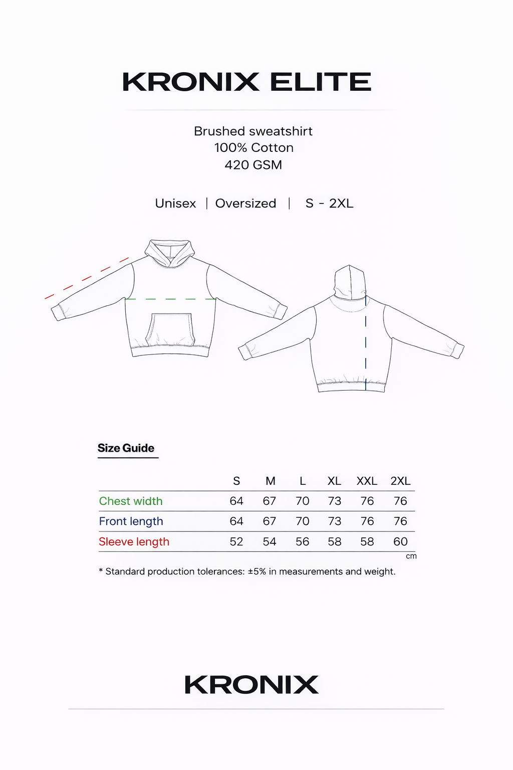 La colección Kronix Elite redefine la robustez con un impresionante gramaje de 420 GSM. Confeccionada exclusivamente en 100% algodón, esta prenda destaca por su interior de felpa perchada, diseñada para ofrecer un tacto extremadamente suave y un aislamiento térmico superior. Su construcción sólida asegura que la prenda mantenga su forma arquitectónica y presencia incluso después de un uso intensivo, convirtiéndola en la joya de tu armario de invierno.